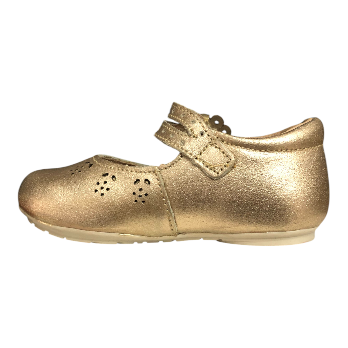 Foto 4 pulgar | Zapato Coqueta de Piel color Dorado para Niña