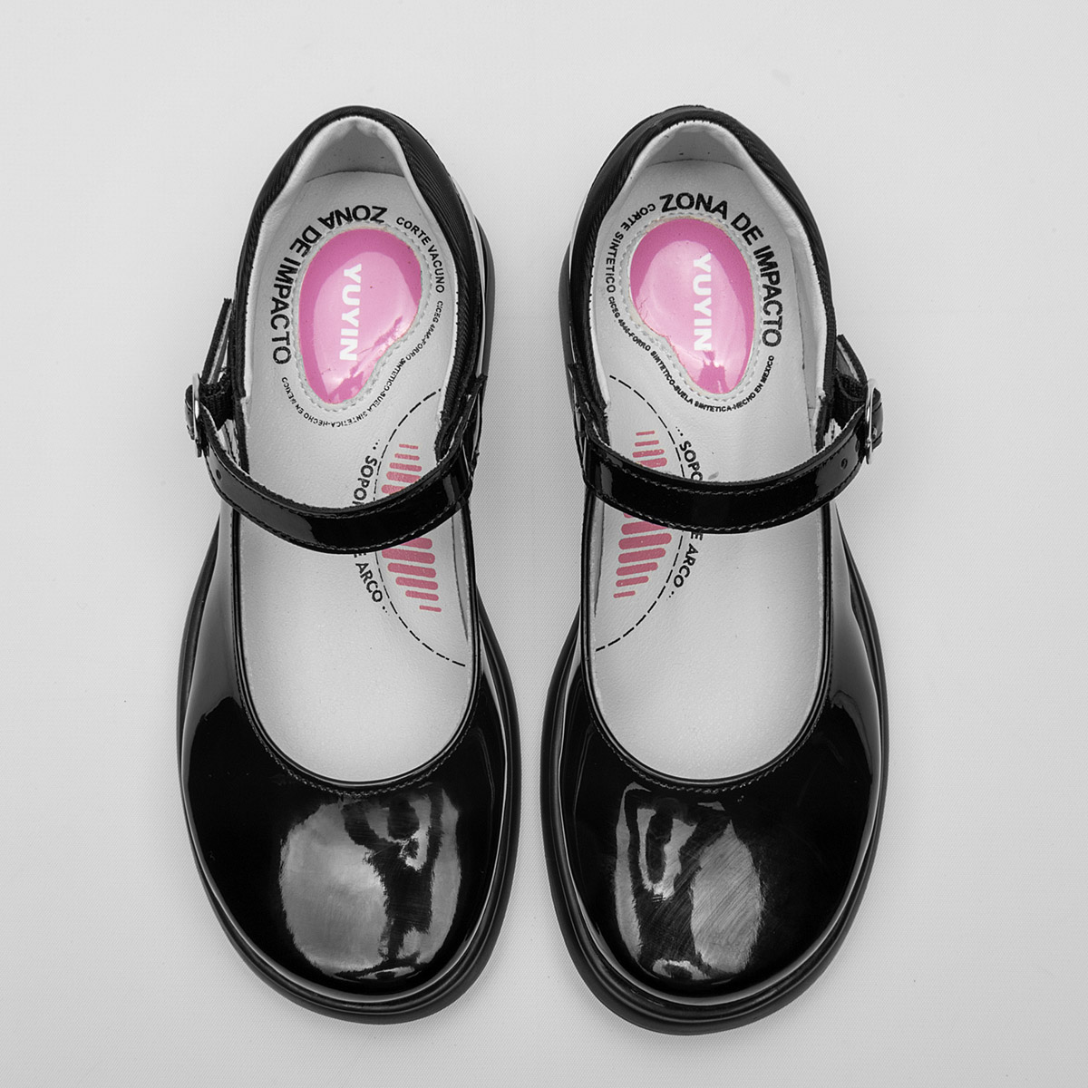 Foto 4 pulgar | Yuyin Zapato Para Niña Negro Charol