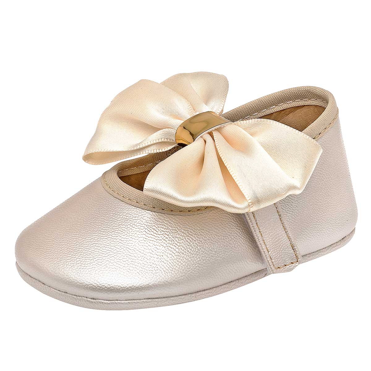 Foto 2 pulgar | Baby Pop's Zapatitos Para Bebé Niña Beige, Incluye Diadema