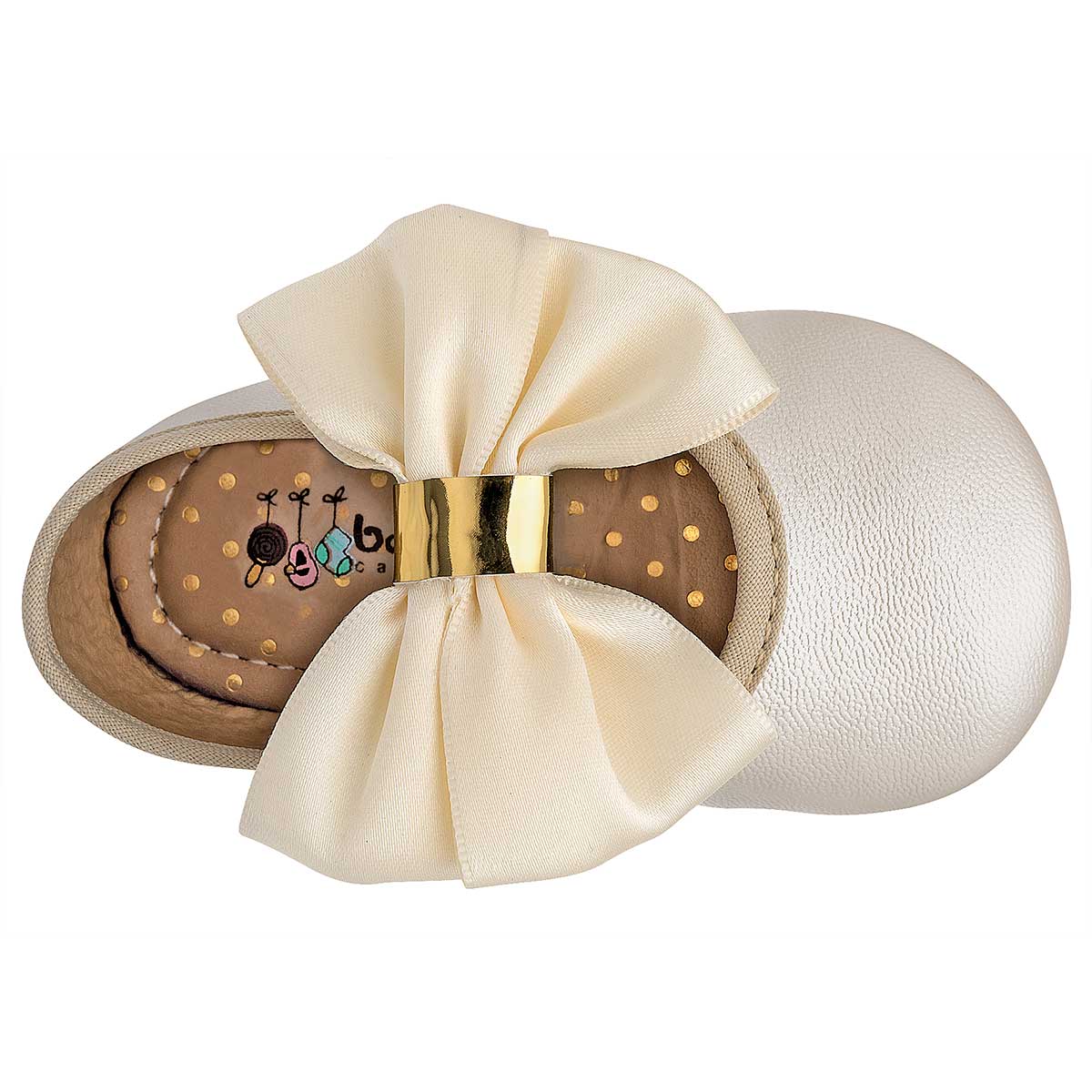 Foto 3 pulgar | Baby Pop's Zapatitos Para Bebé Niña Beige, Incluye Diadema