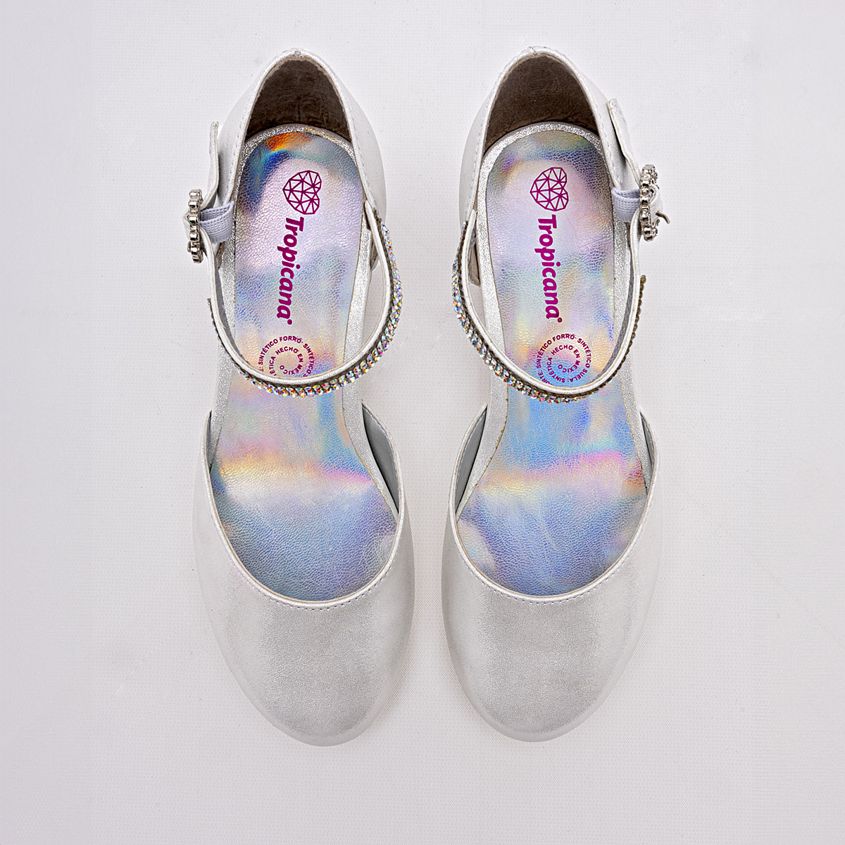 Foto 4 pulgar | Zapato Tropicana Plateado para Niña
