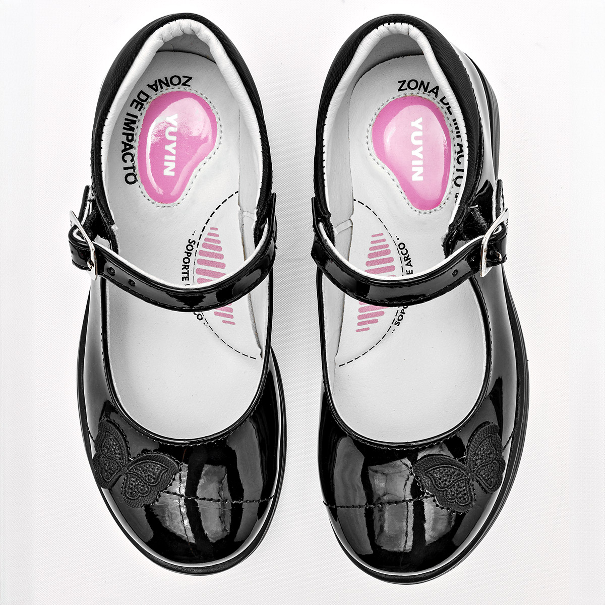 Foto 4 pulgar | Zapato Yuyin Negro Charol para Niña