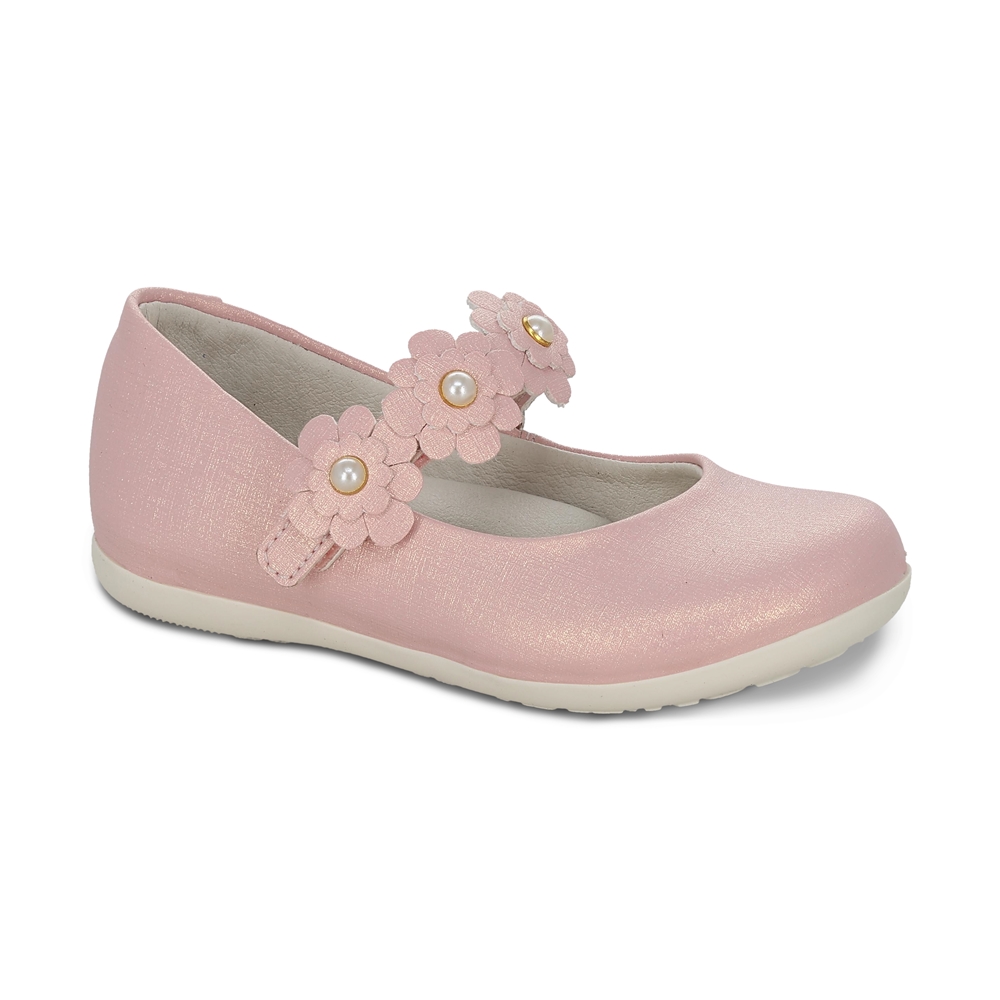 Balerina De Niña Color Rosa 123205-i Con Detalles Y Ajuste De Velcro