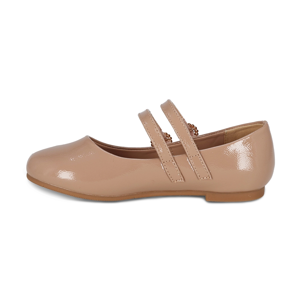 Foto 6 pulgar | Balerina Para Niña Coqueta 202102-l Color Beige Con Ajuste Doble De Hebilla