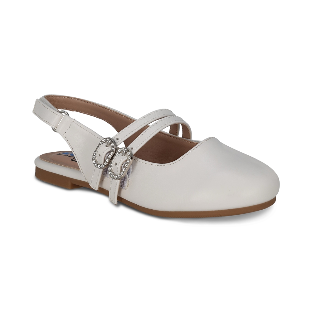 Foto 1 | Balerina Para Niña Coqueta 202100-b Color Blanco Con Ajuste De Hebilla