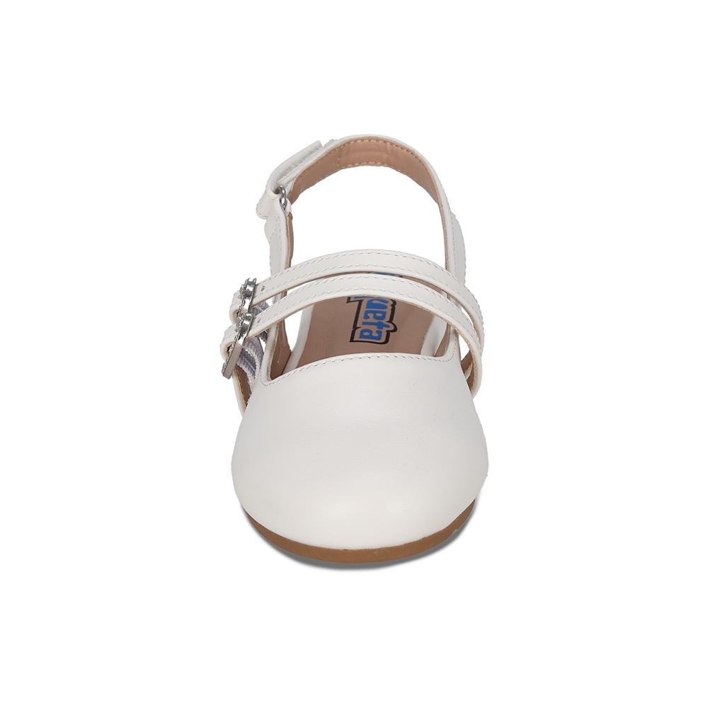 Foto 4 pulgar | Balerina Para Niña Coqueta 202100-b Color Blanco Con Ajuste De Hebilla