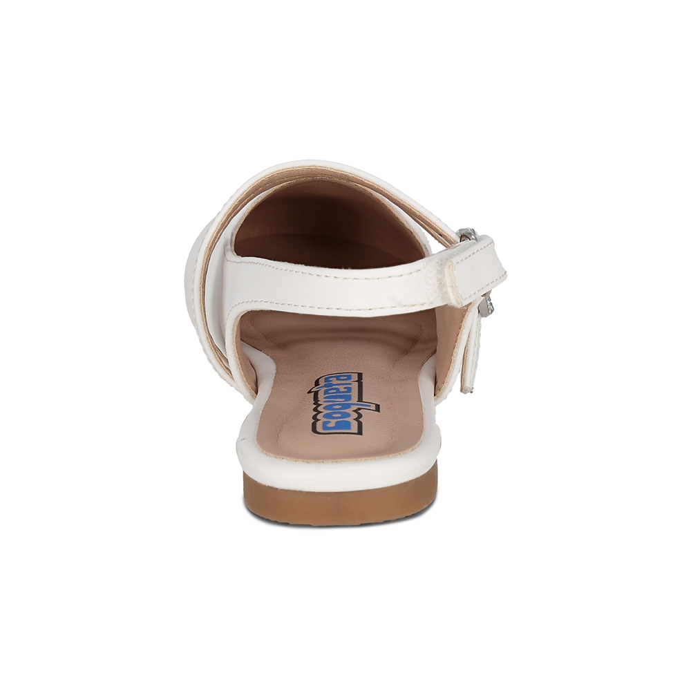 Foto 5 pulgar | Balerina Para Niña Coqueta 202100-b Color Blanco Con Ajuste De Hebilla