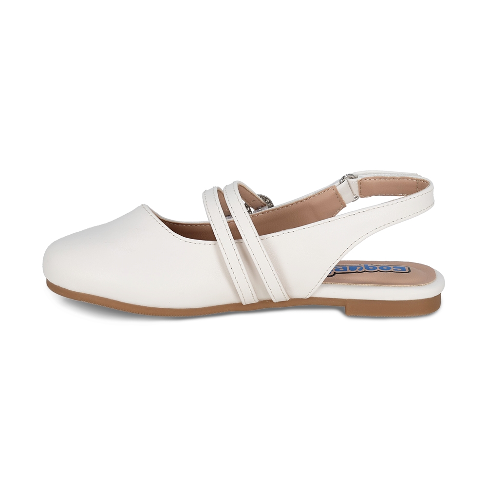 Foto 5 | Balerina Para Niña Coqueta 202100-b Color Blanco Con Ajuste De Hebilla