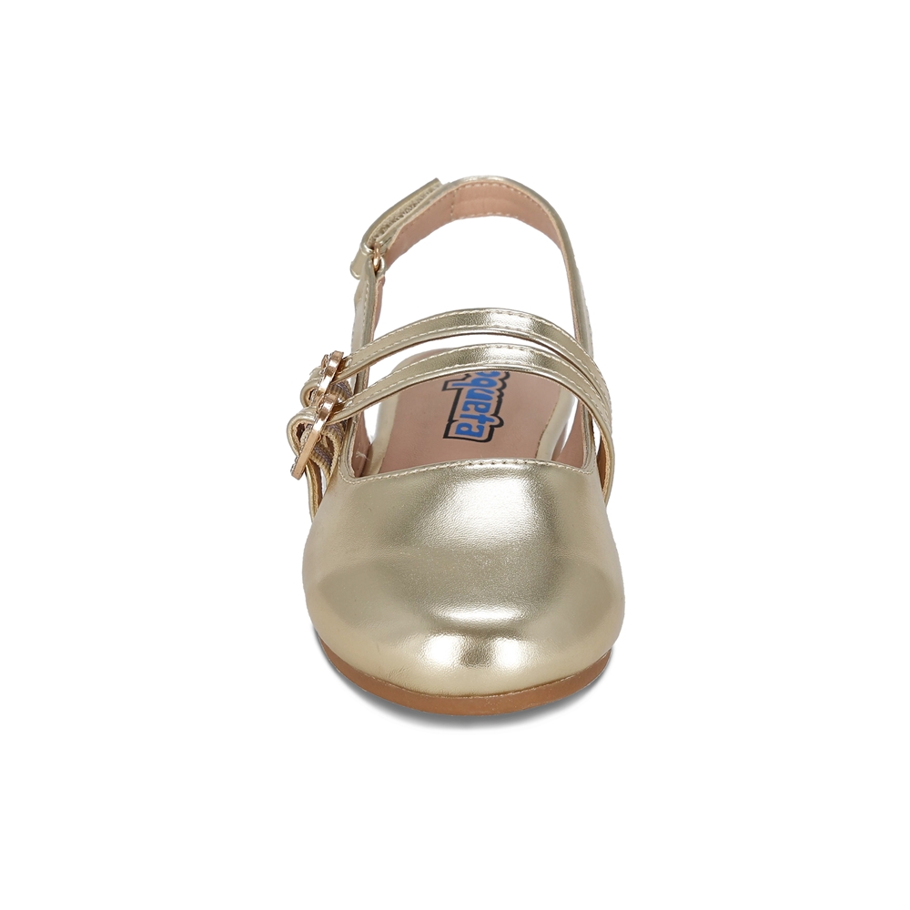 Foto 4 pulgar | Balerina Para Niña Coqueta 202100-s Color Oro Con Ajuste De Hebilla