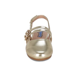 Foto 3 | Balerina Para Niña Coqueta 202100-s Color Oro Con Ajuste De Hebilla