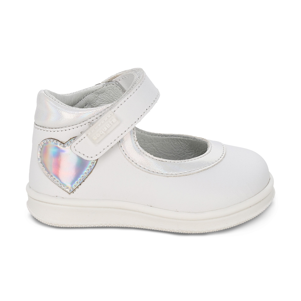 Foto 2 | Zapato Casual Para Niña Coqueta 955801-b Color Blanco Con Detalles Y Ajuste Velcro