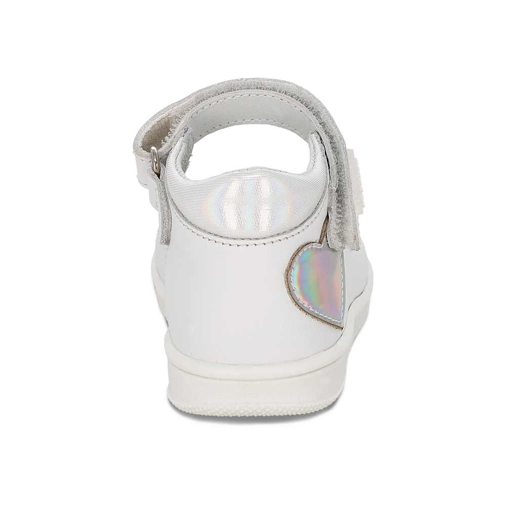 Foto 5 pulgar | Zapato Casual Para Niña Coqueta 955801-b Color Blanco Con Detalles Y Ajuste Velcro