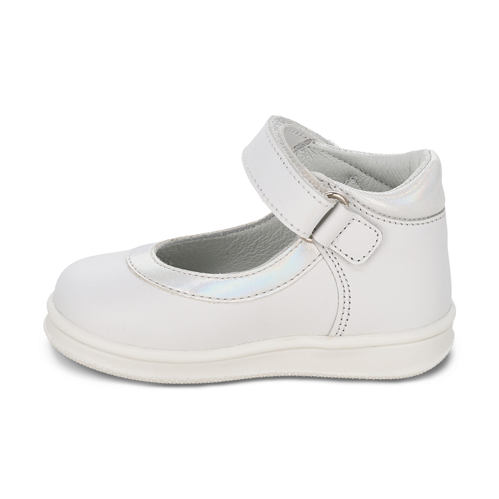 Foto 6 pulgar | Zapato Casual Para Niña Coqueta 955801-b Color Blanco Con Detalles Y Ajuste Velcro