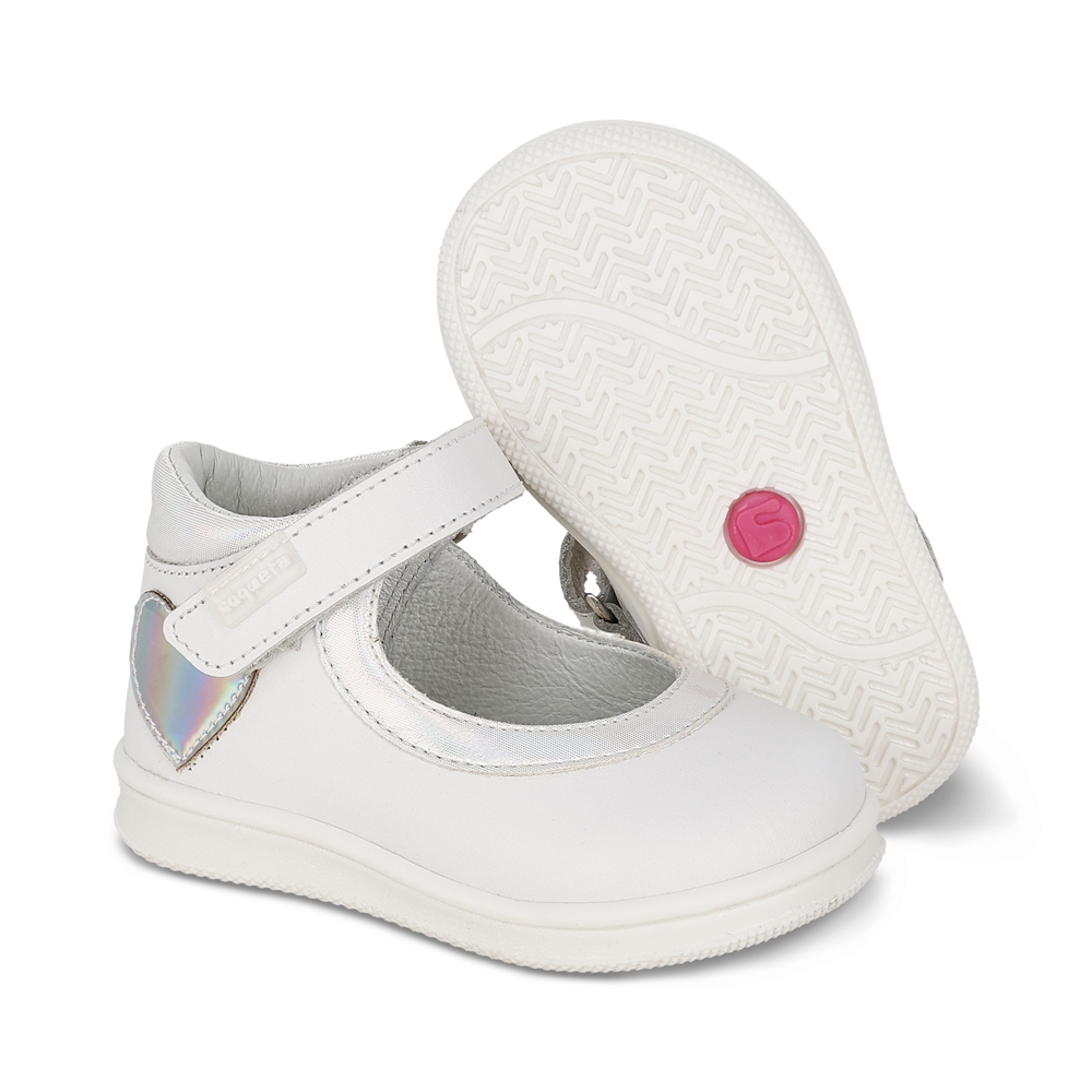 Foto 7 pulgar | Zapato Casual Para Niña Coqueta 955801-b Color Blanco Con Detalles Y Ajuste Velcro