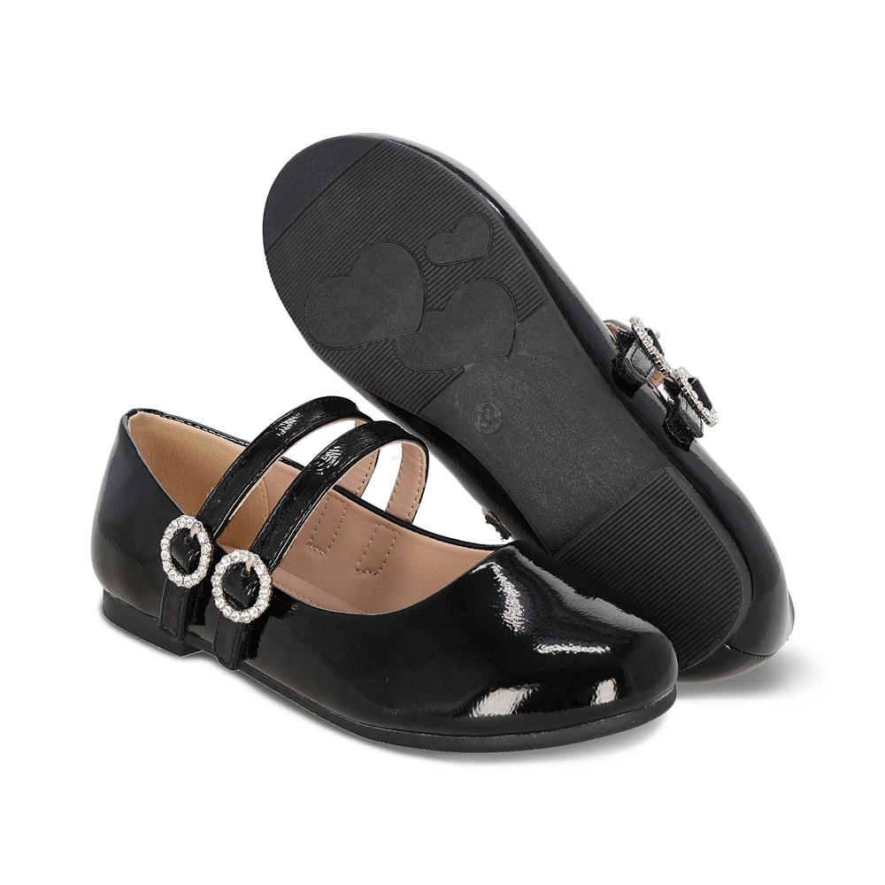 Foto 7 pulgar | Balerina Para Niña Coqueta 202102-a Color Negro Con Ajuste Doble De Hebilla