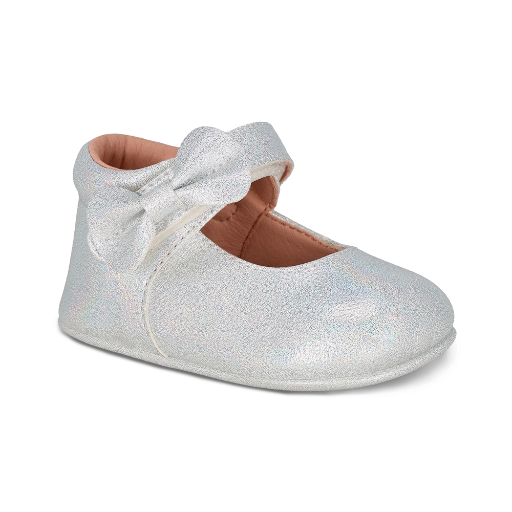 Balerina Para Niña Coqueta 985013-z Color Plata Con Ajuste Velcro