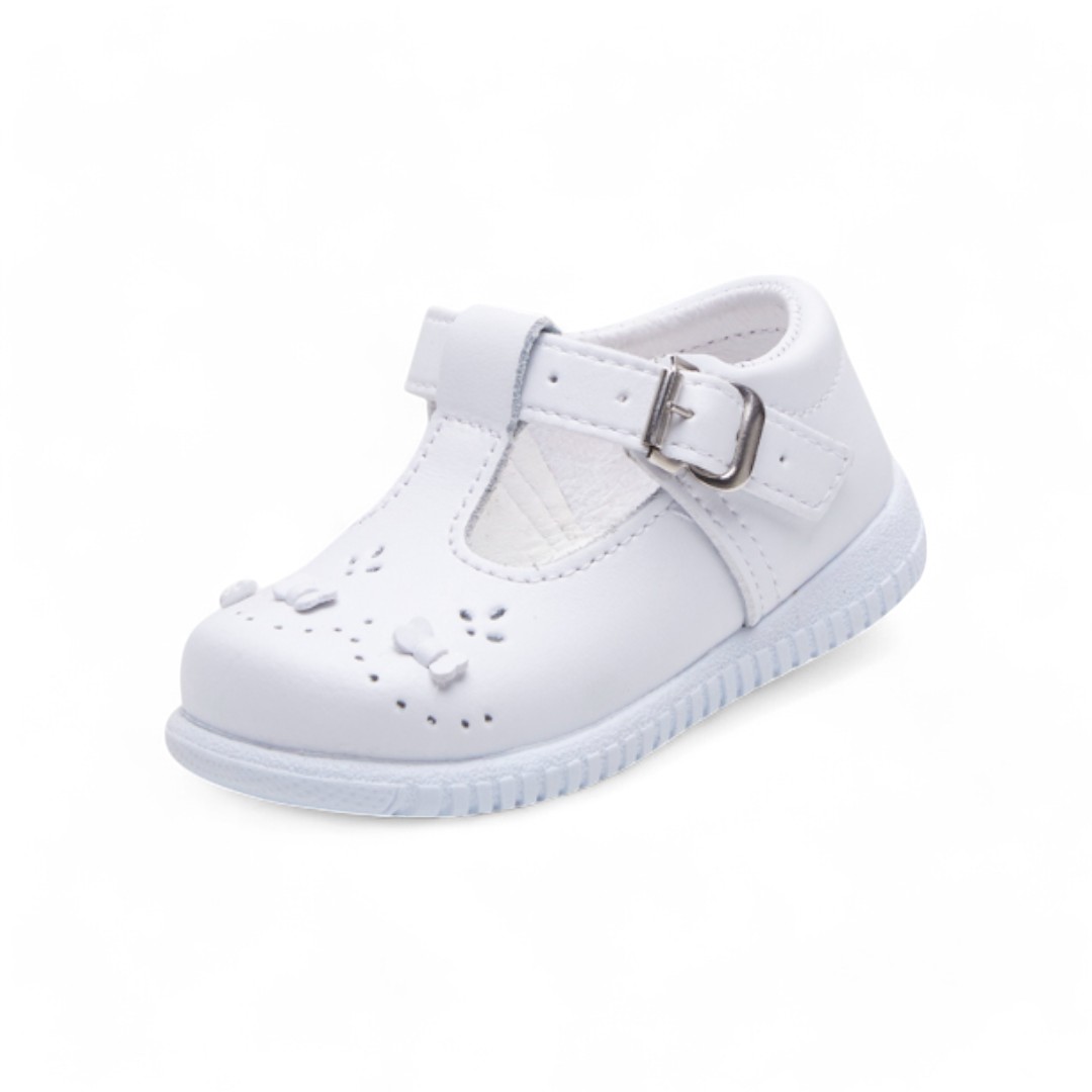 Zapato Calzado Watanabe Color Blanco Flores Decorativas
