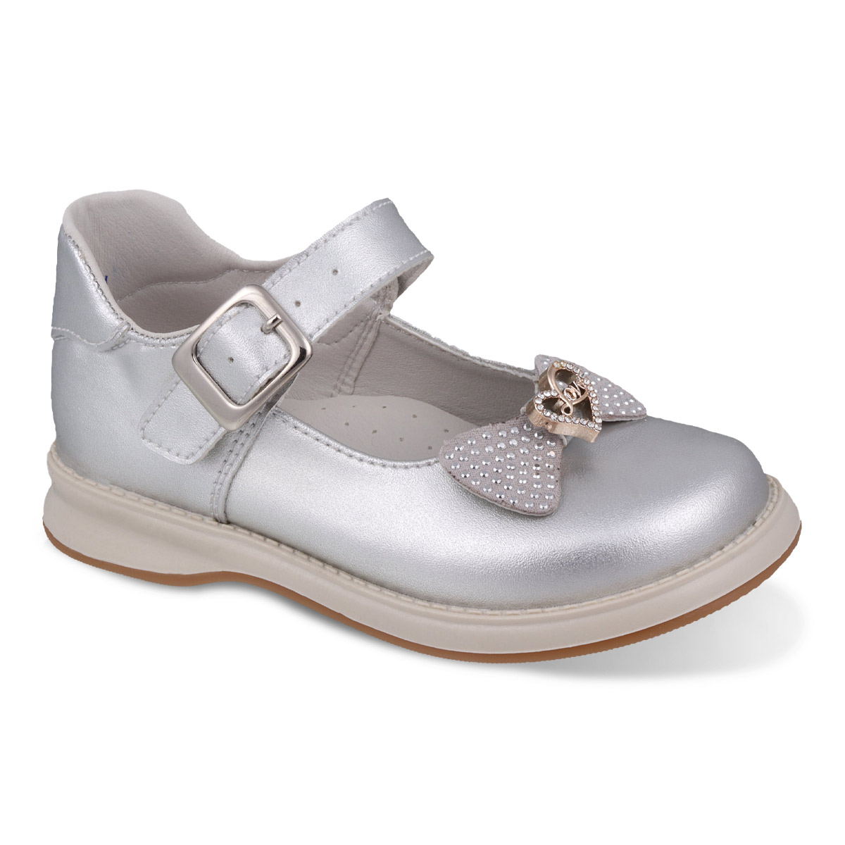 Zapato Casual Lucho 751 Color Plata Para Niña