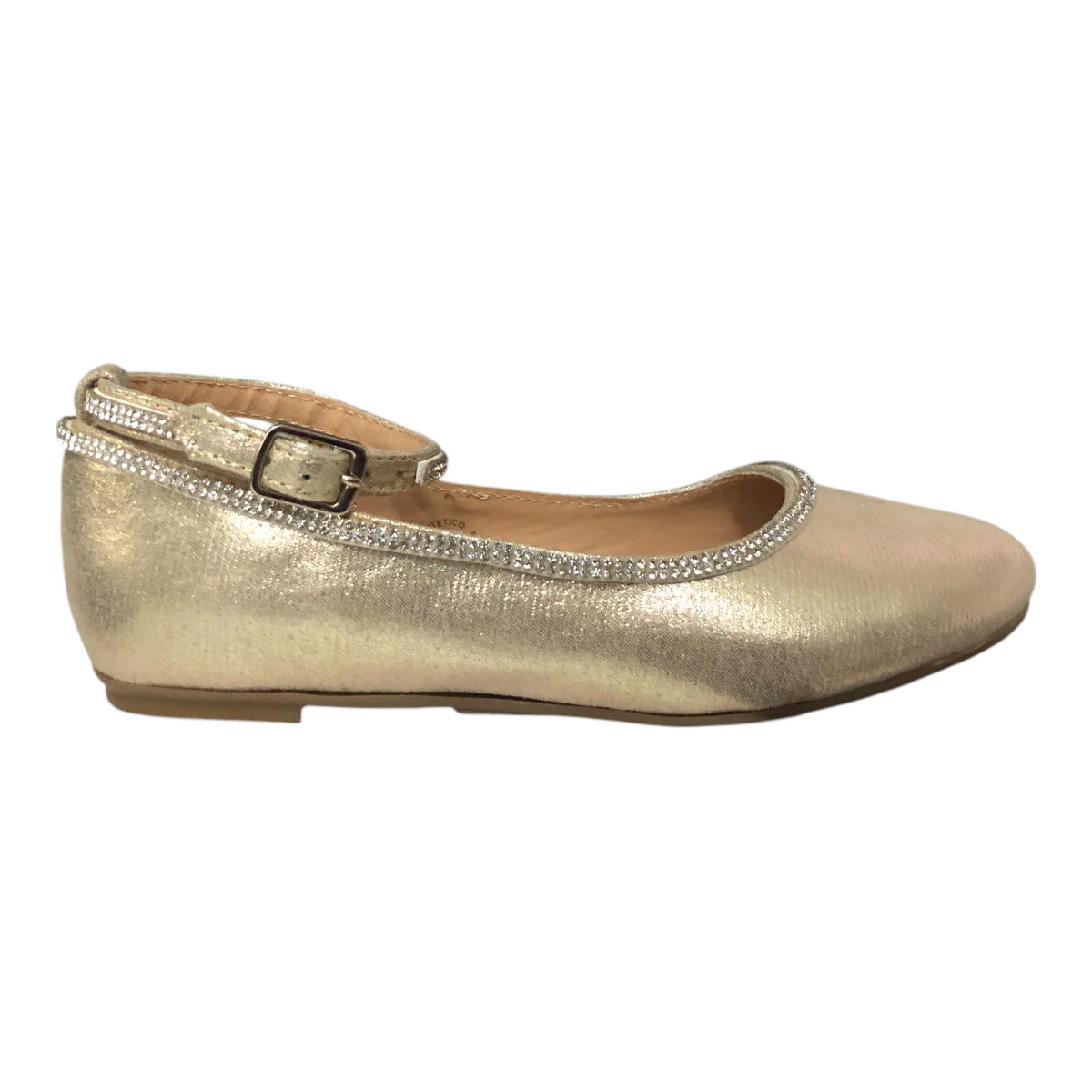 Flat Para Niña Color Oro Patey Girls
