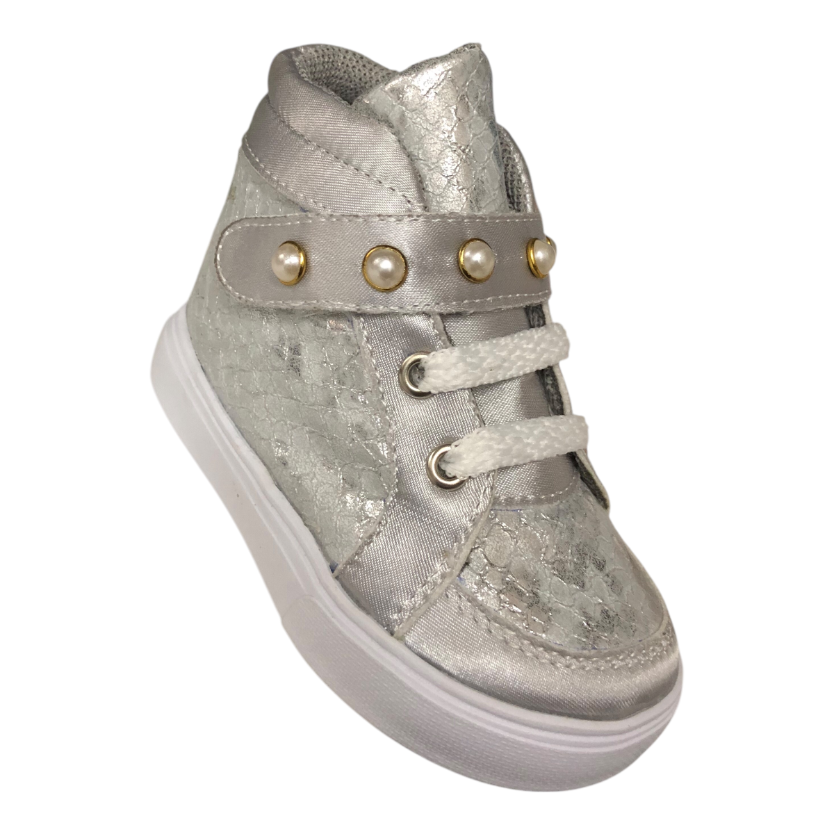 Foto 4 | Tenis Bota Color Plata Para Niña Patey Girls
