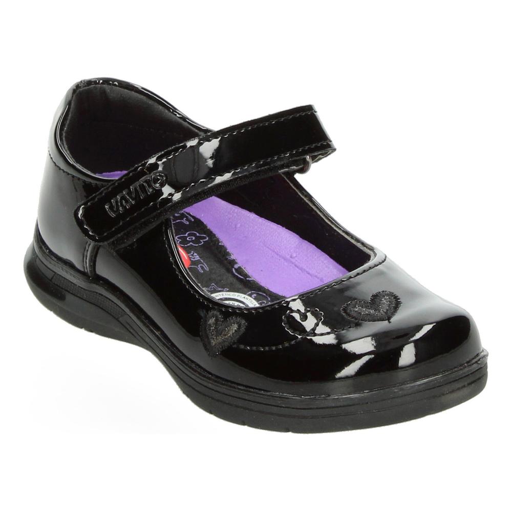 Foto 5 pulgar | Zapato Escolar Vavito Negro Velcro Para Niña T15-18 Negro