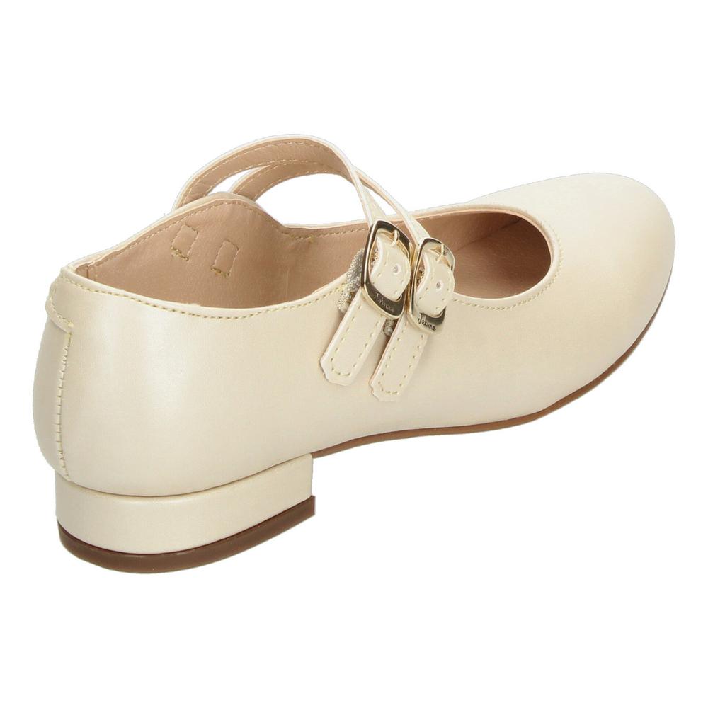 Foto 4 pulgar | Zapato Ceremonia Niña Jakuna Beige Juvenil Con Tacón Casual Beige