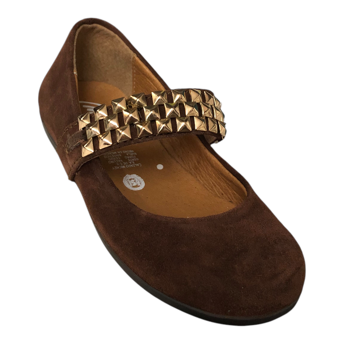 Foto 3 | Flats De Gamuza Para Niña Mickey Calzado