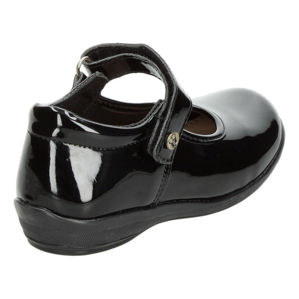 Foto 4 pulgar | Zapato Escolar Jakuna Negro Velcro Para Niña T18-22 Negro
