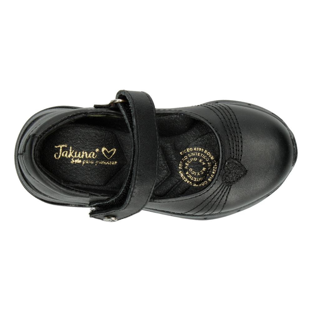 Foto 9 pulgar | Zapato Escolar Jakuna Negro Velcro Para Niña T15-18 Negro