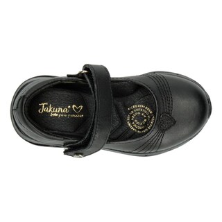 Foto 8 | Zapato Escolar Jakuna Negro Velcro Para Niña T15-18 Negro