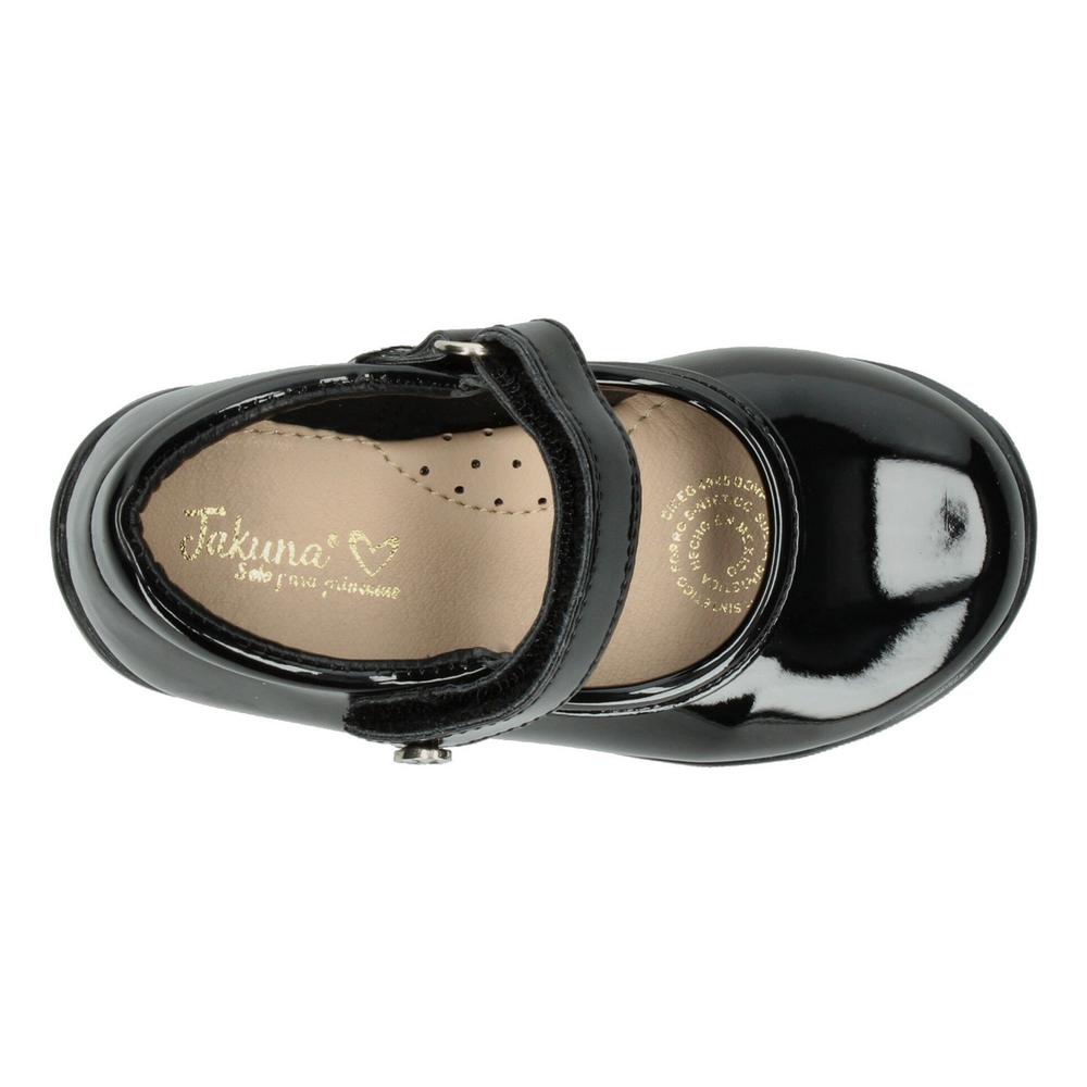 Foto 9 pulgar | Zapato Escolar Jakuna Negro Velcro Para Niña T15-18 Negro
