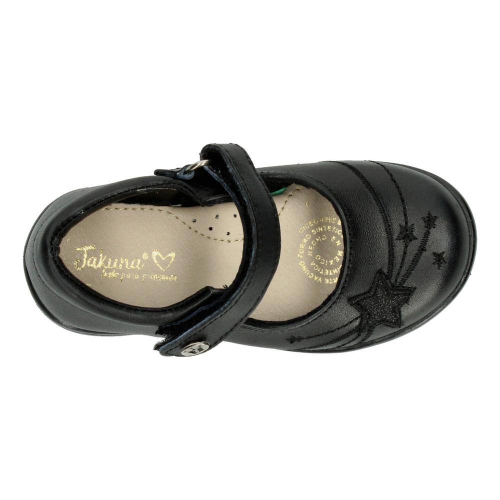 Foto 9 pulgar | Zapato Escolar Jakuna Negro Velcro Para Niña T15-18 Negro
