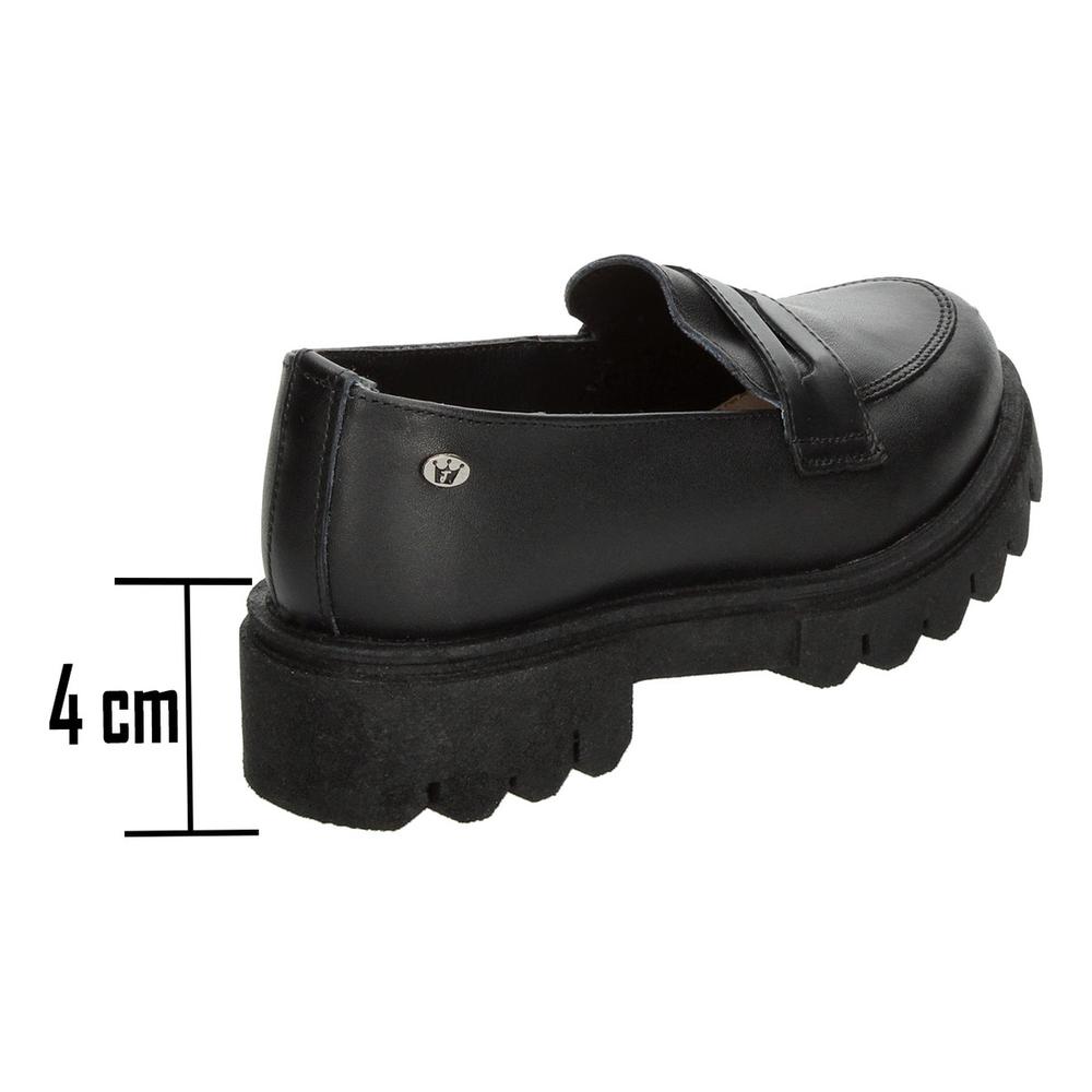 Foto 4 pulgar | Zapato Escolar Jakuna Negro Con Plataforma Para Niña T22-26 Negro