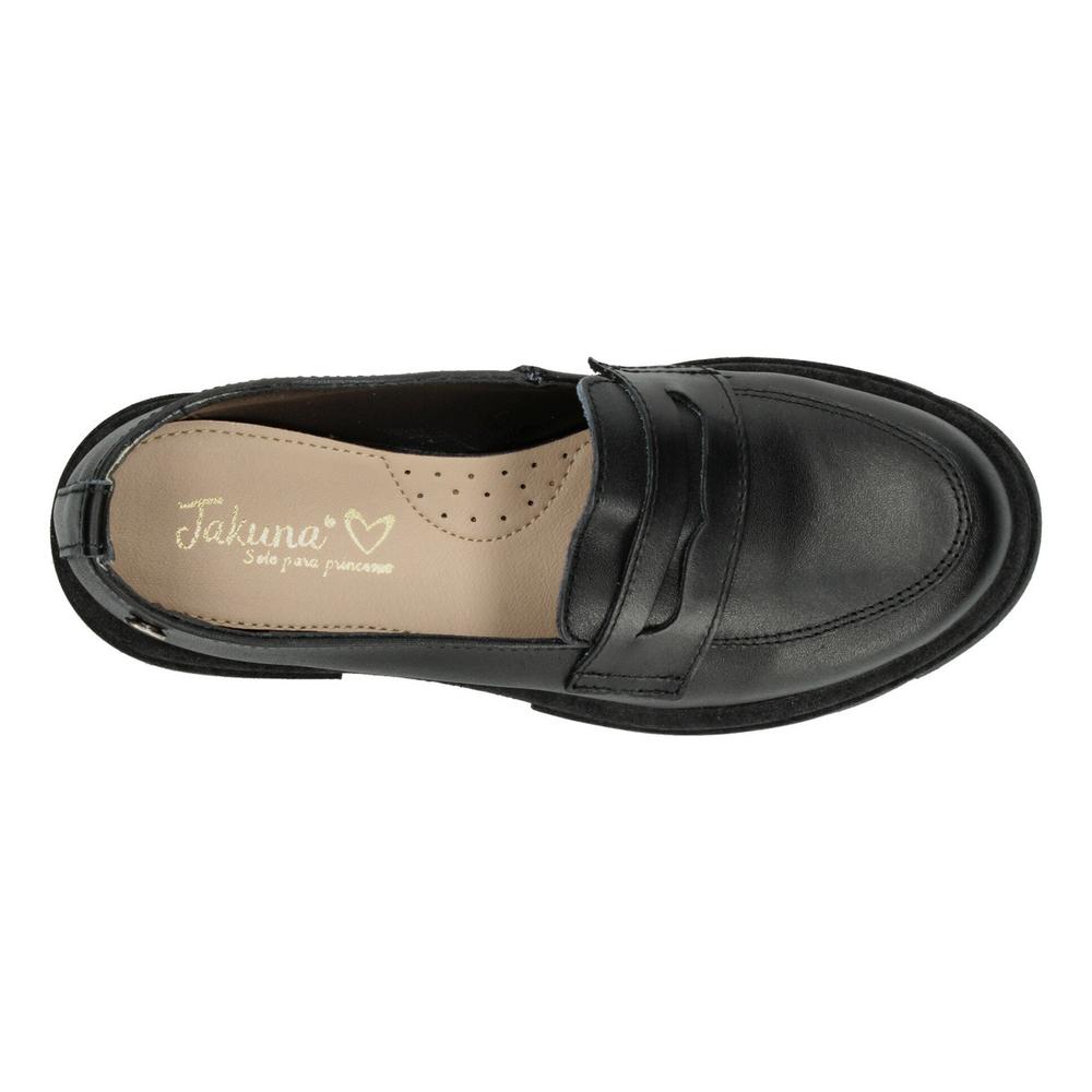 Foto 9 pulgar | Zapato Escolar Jakuna Negro Con Plataforma Para Niña T22-26 Negro
