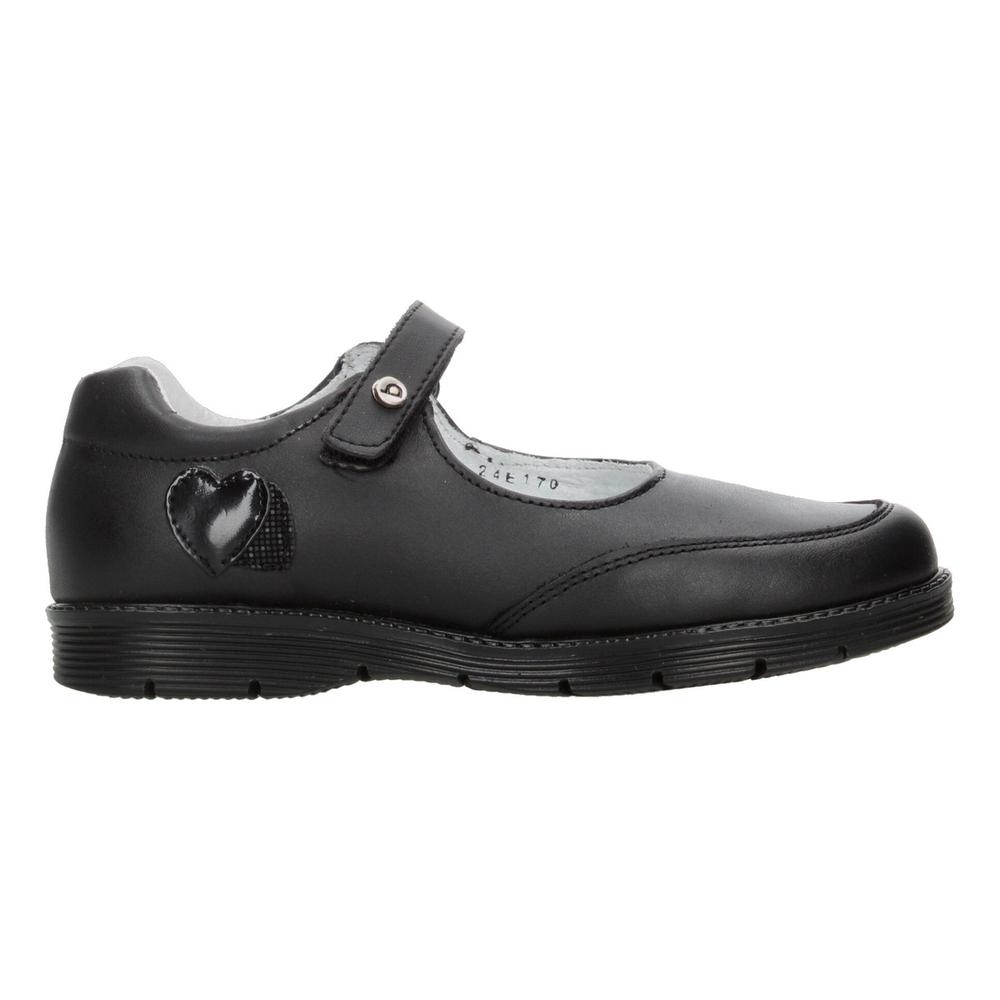 Zapato Escolar Blasito Negro Con Velcro Para Niña T18-22 Negro