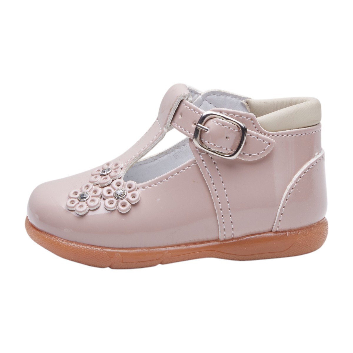Foto 4 pulgar | Zapato Calzado Watanabe Color Beige Charol Flores