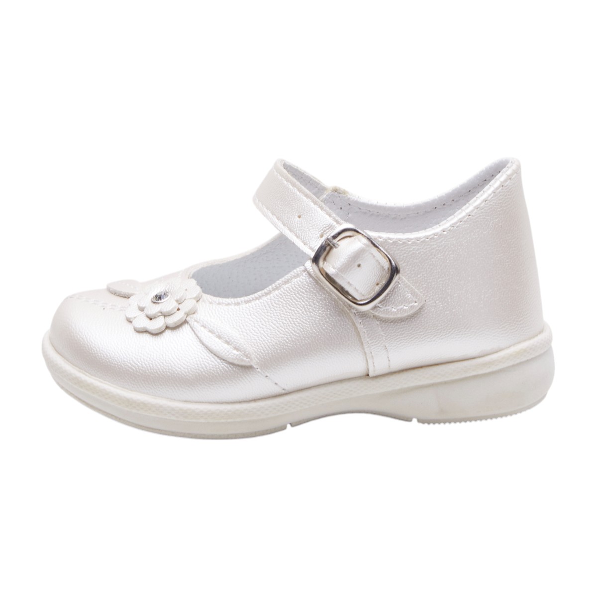 Foto 3 pulgar | Zapato Calzado Watanabe Color Blanco Charol Flores