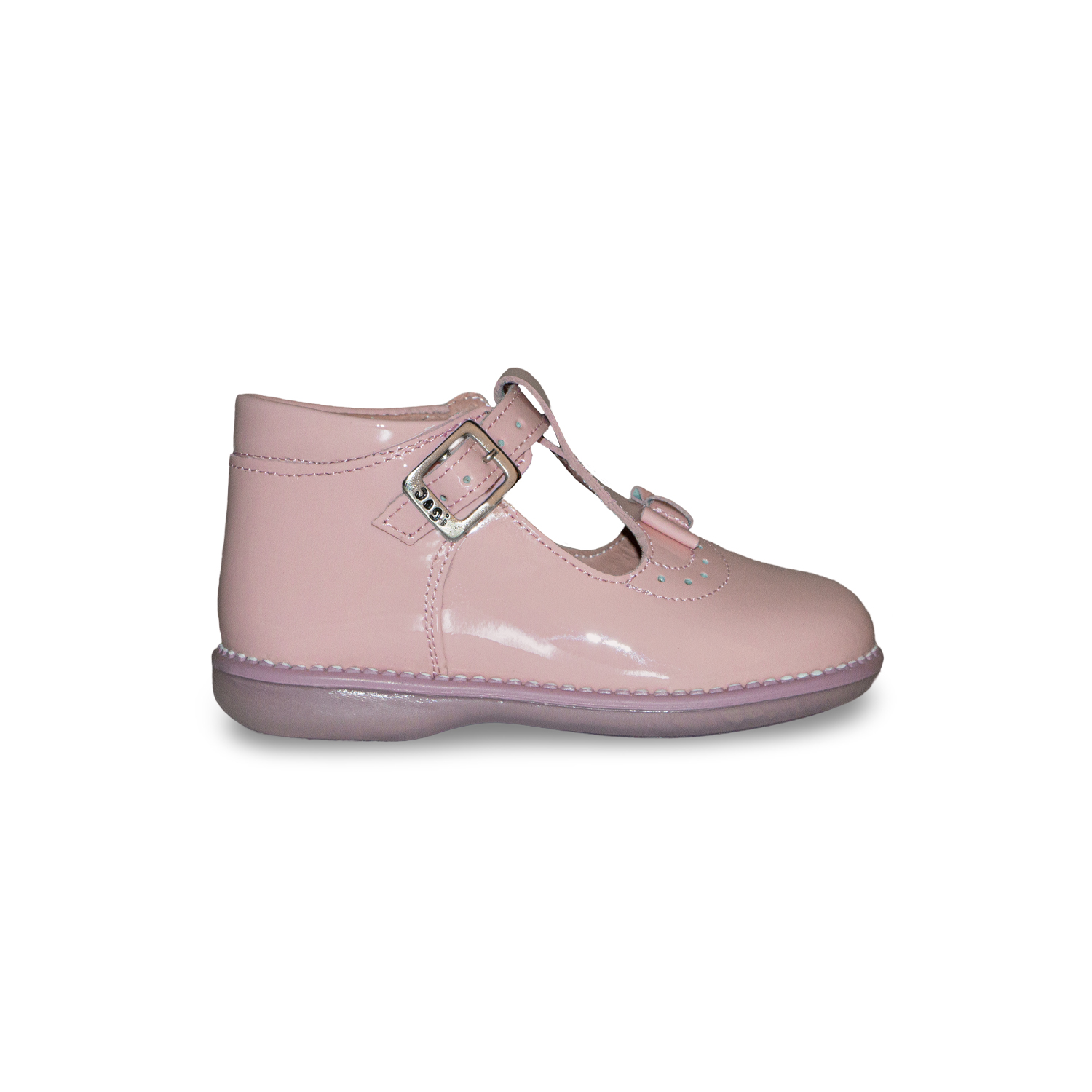 Foto 3 pulgar | Zapato Dogi Para Bebé Charol Rosa