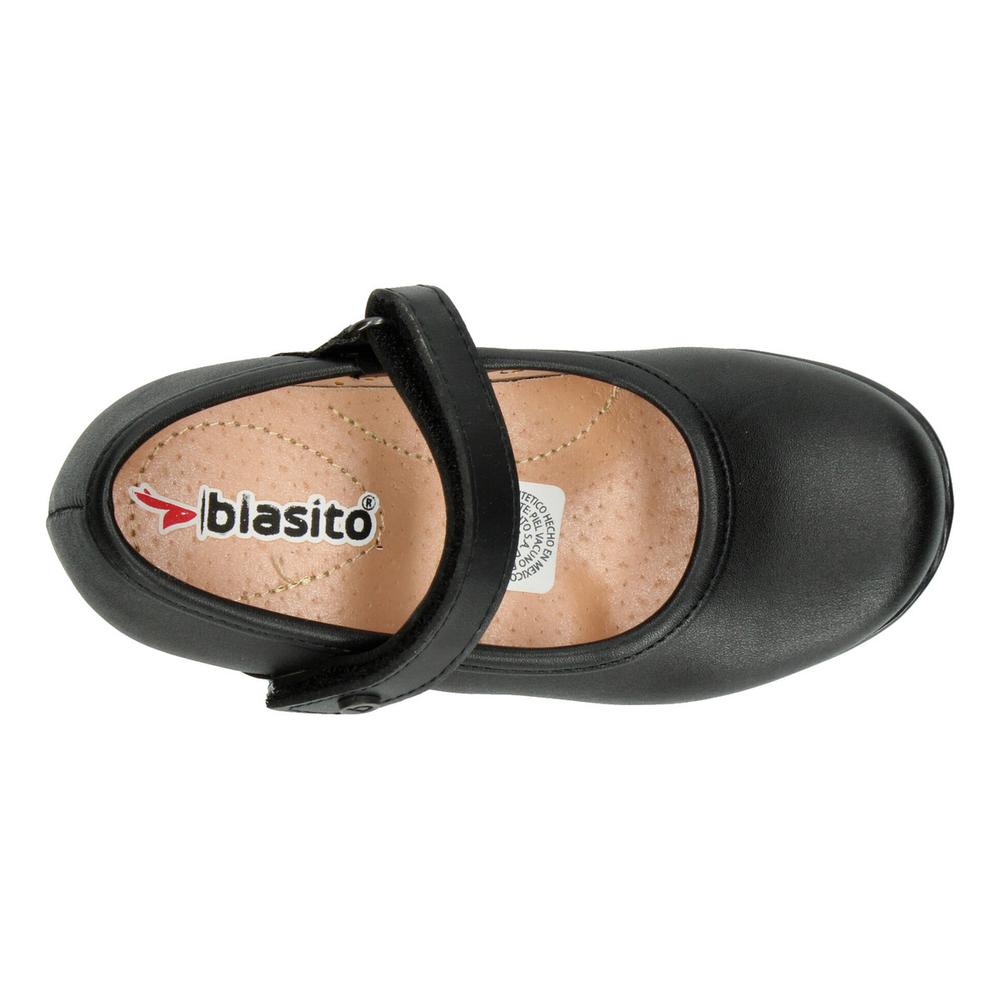 Foto 9 pulgar | Zapato Escolar Blasito Color Negro Con Velcro Niña T15-18 Negro
