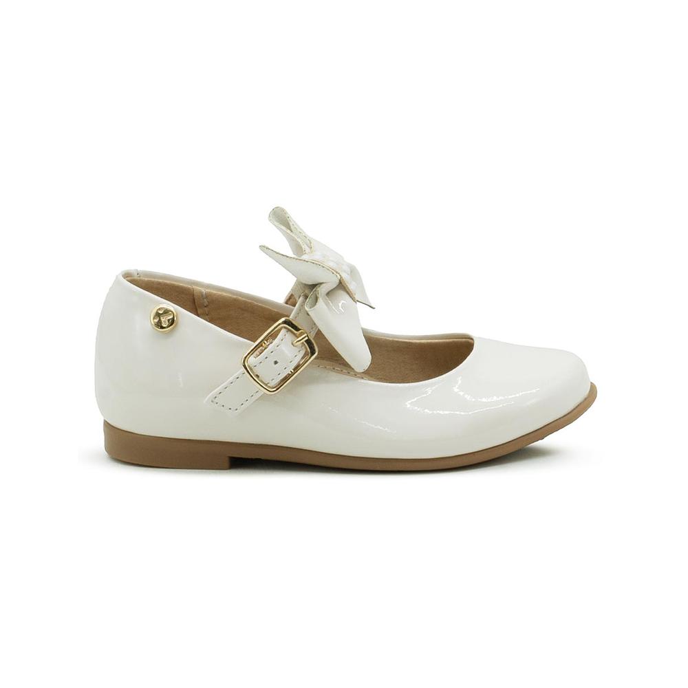 Foto 5 pulgar | Flat Balerina Primera Comunion Graduacion Charol Beige Beige