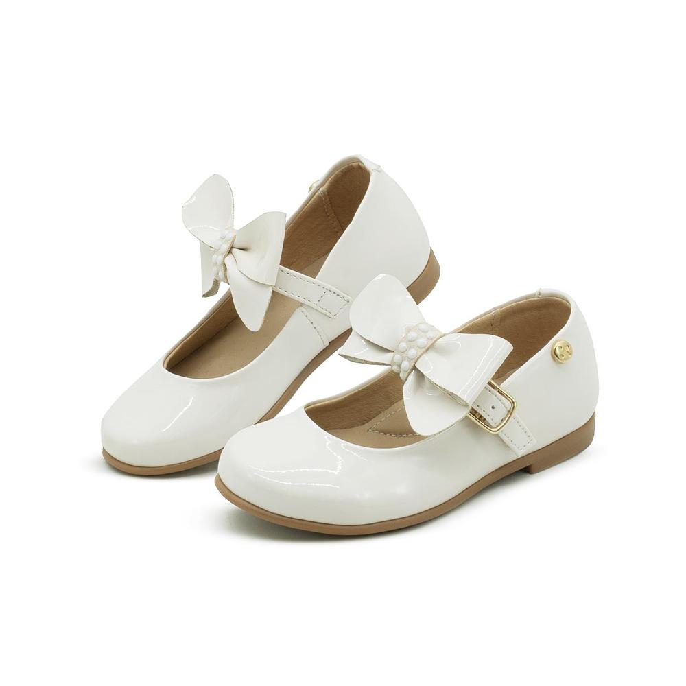 Foto 3 pulgar | Flat Balerina Primera Comunion Graduacion Charol Beige Beige