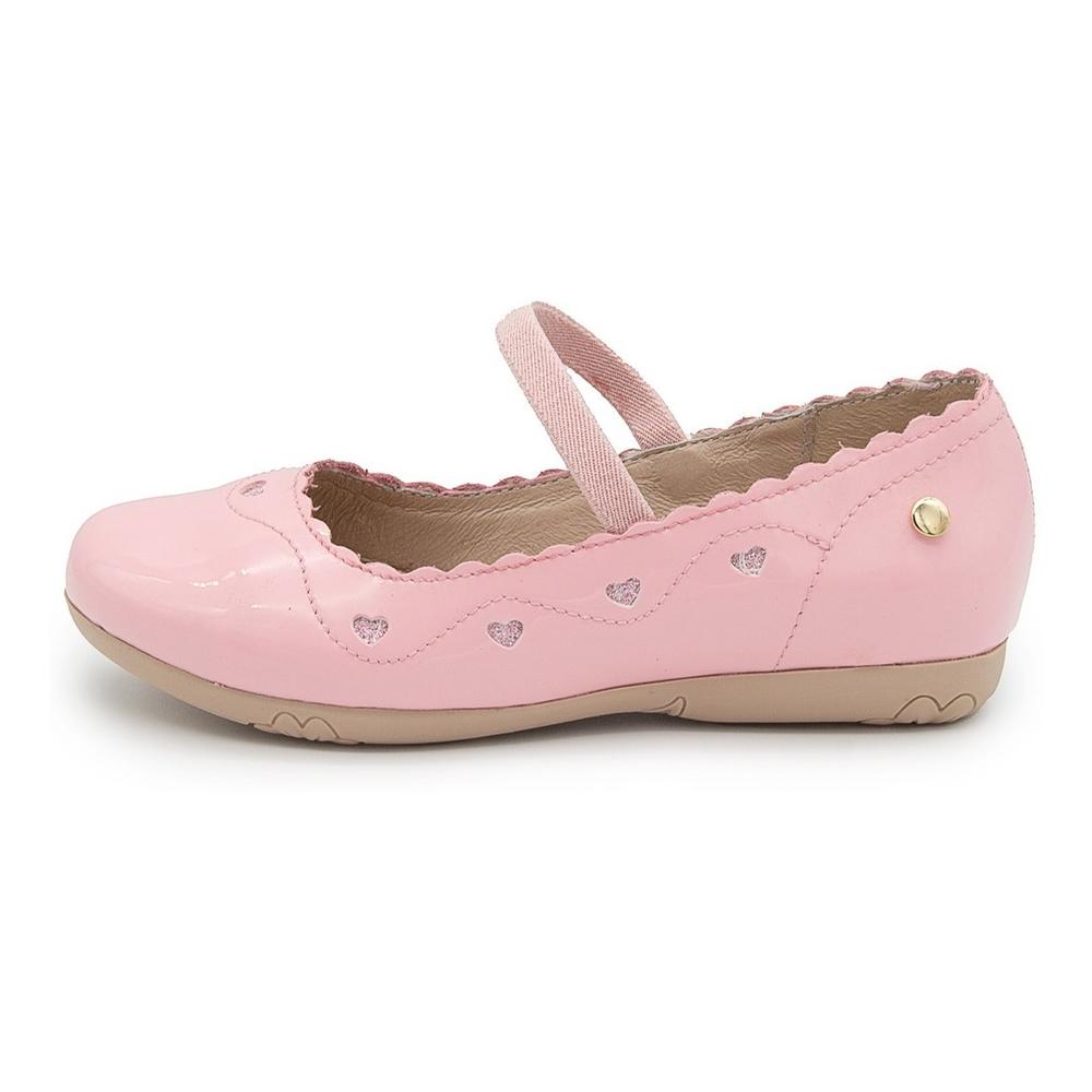 Foto 4 pulgar | Balerina Para Niña Con Corazones Charol Rosa Tendencia 15-17 Rosa