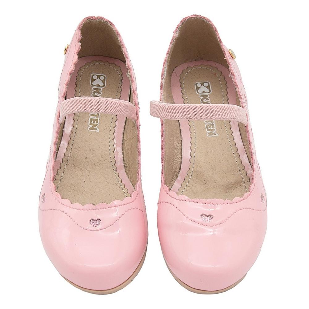 Foto 6 pulgar | Balerina Para Niña Con Corazones Charol Rosa Tendencia 15-17 Rosa