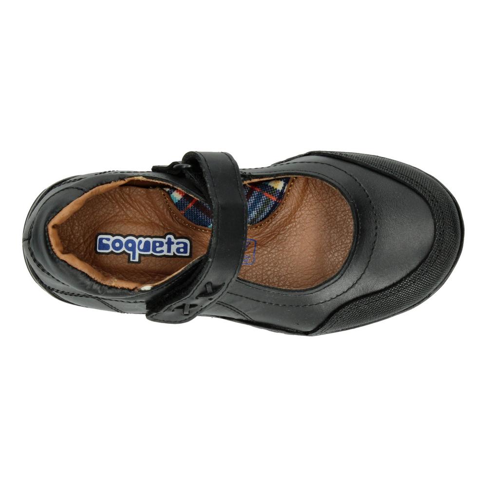 Foto 9 pulgar | Zapato Escolar Coqueta Negro Para Niña [cta991] Negro