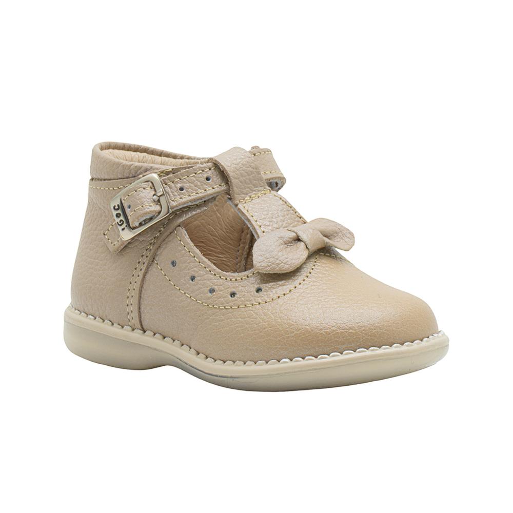 Zapato Para Niña Dogi  Plantilla Con Arco Piel Color Crema Beige