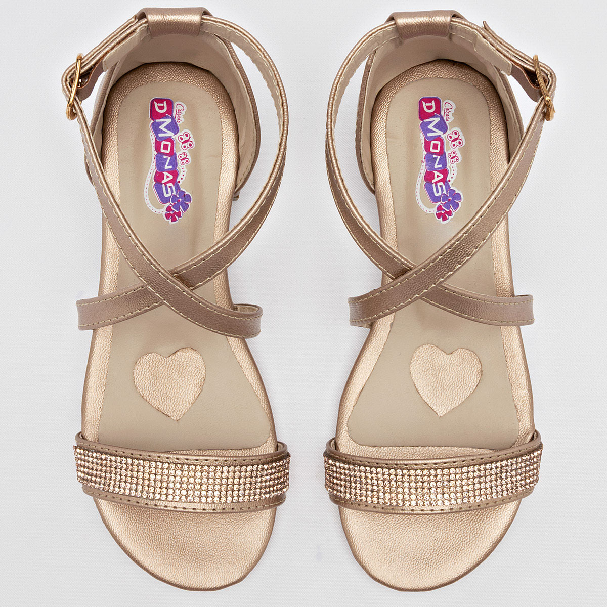 Foto 4 pulgar | D'monas Zapato De Graduación Para Niña Dorado Rosa