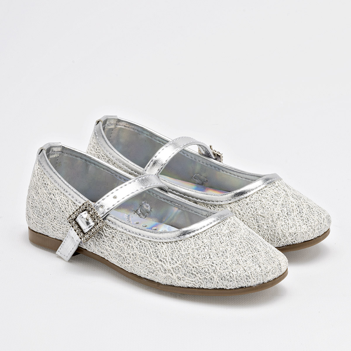 Foto 2 | Lia Zapato De Graduación Para Niña Plata