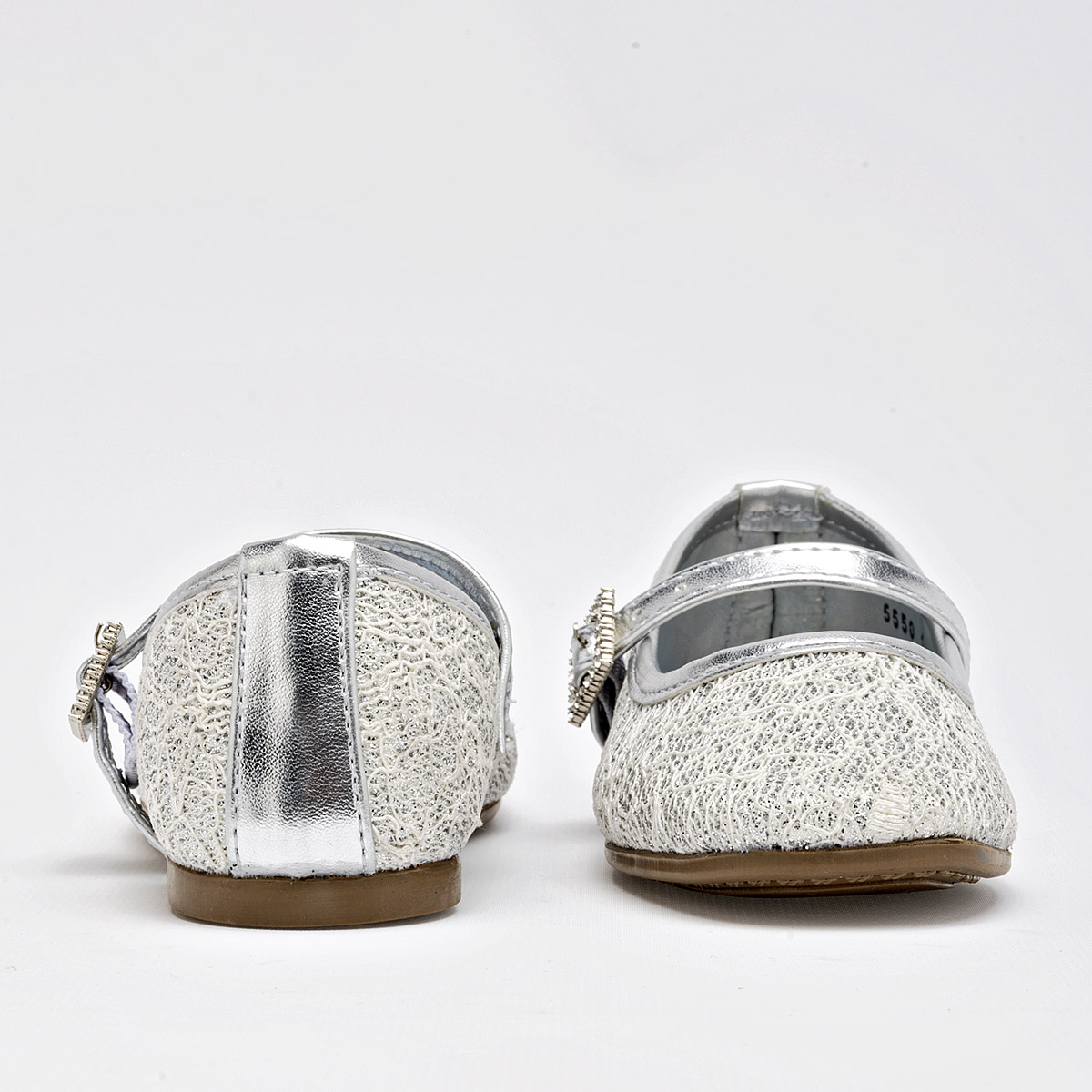 Foto 5 pulgar | Lia Zapato De Graduación Para Niña Plata