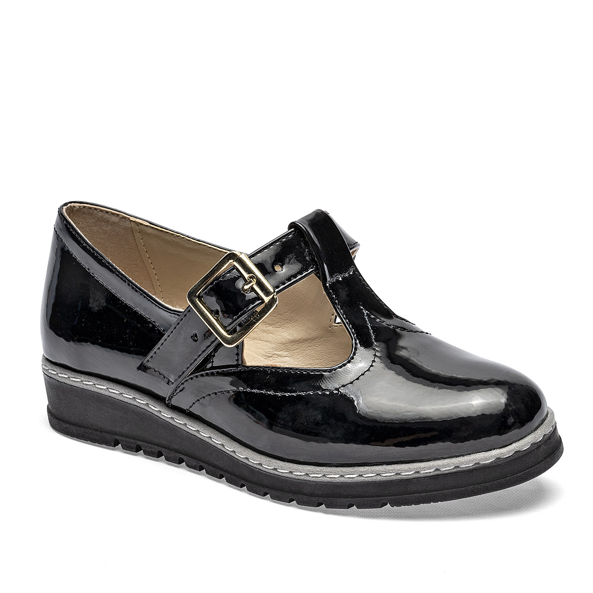Jacky Hilton Zapato Para Niña Negro Charol