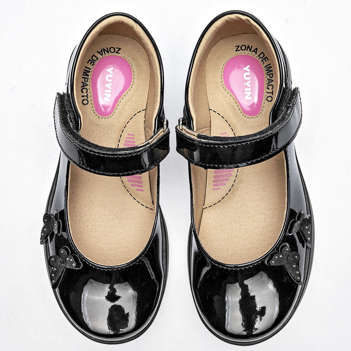 Foto 4 pulgar | Yuyin Zapato Para Niña Negro Charol